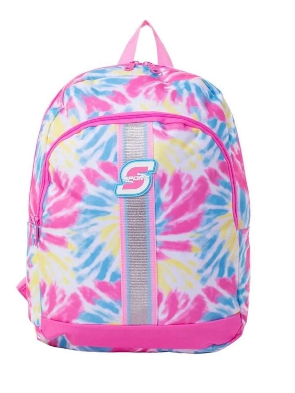 Skechers Backpack S-Sport Multi-Compartment Rainbow Tie-dye Design Pink Accents